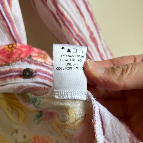 Aratta Silent Journey Pants and Top Embroidered Boho Birth of Venus Sz Med - Picture 11 of 16